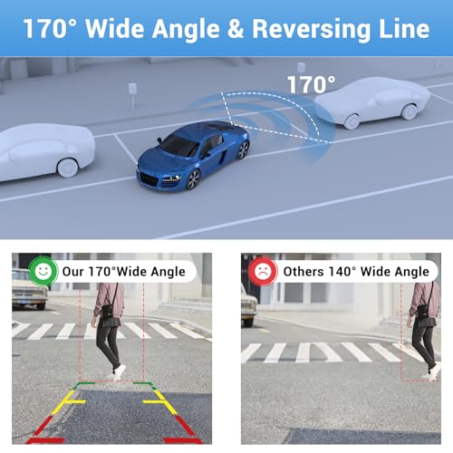 Image of AHD 1080P Backup Camera, 360 Rotatable Lens 170 Degree Wide Angle Clear Night Vision Metal Housing Waterproof Reverse Rear View Camera for Car Truck