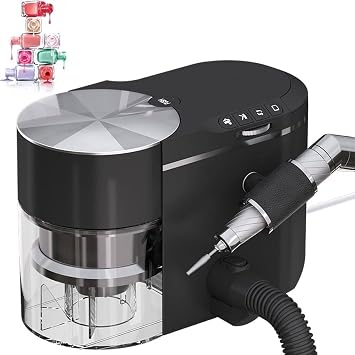 Professional Nail Dust Collector,Nail Vacuum Dust w/Drill Machine,4 Adjustable Modes,30,000RPM, 68db Low Noise,for Beauty Salon Workstation Black