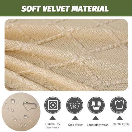 FUANGUI Banquet Armchair Slipcover Chair Covers with Arms Stretch Club Chair Slipcover Soft Armchair Sofa Covers Anti-Slip Furniture Protector for Dogs Pets Home Living Room Decor - Image 6