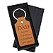 Fathers' Day Key Chain,Genuine Leather Key Chain for Dad-A Son’s First Hero A Daughter’s First Love Perfect Gift for Father’s Day,Birthday,Christmas,Valentine's Day