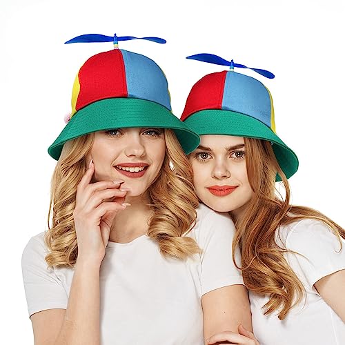 Aomig Casquette à Hélice, Coloré et Drôle Casquette Chapeau de Pêcheur avec Hélice, Chapeau D'hélicoptère Réglable pour Adultes, Convient pour Les Soirées à Thème du Carnaval, Etc. – vue 8