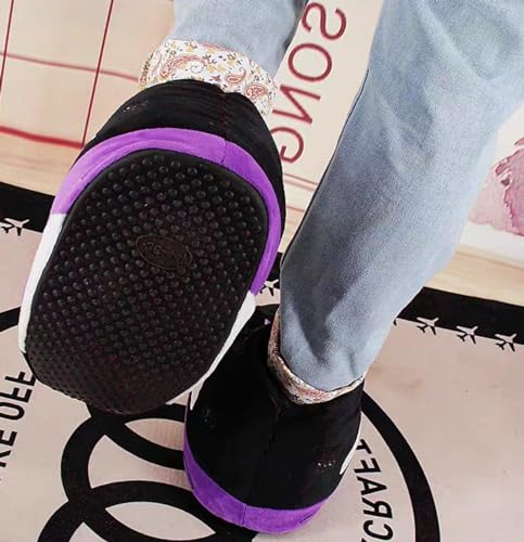 Generic Unisex Adult Women's One Size Fits Most Grey Faux Shearling Lined Polyester Blend Fuzzy Fleece Lined Round Toe No Closure Faux Fur Slippers2