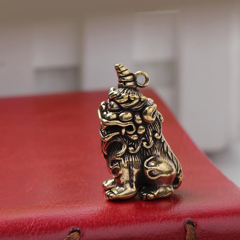 Estatua Feng Shui Pi Xiu Vintage de Bronce 2 Piezas miniatura 5