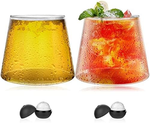 Mount Fuji Beer Glasses,2 Pcs 10 Oz Creative Drinking Glasses,Mountain Shape Wine Glasses,Bar Glassware,Dessert Cup,Ice Cream Cup,Vintage Glassware,Clear Glass Cup,Cocktails Whiskey Glasses