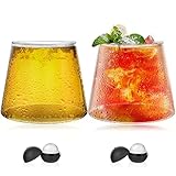 Mount Fuji Beer Glasses,2 Pcs 10 Oz Creative Drinking Glasses,Mountain Shape Wine Glasses,Bar Glassware,Dessert Cup,Ice Cream Cup,Vintage Glassware,Clear Glass Cup,Cocktails Whiskey Glasses