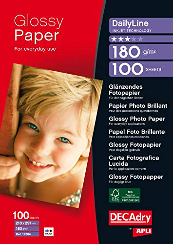 Papel Fotografico A4 100 Hojas Marca APLI
