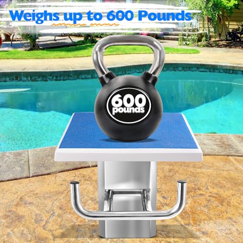 Gaonala Swimming Pool Special Diving Platform,Diving Board with Stainless Steel Base Anti Slip Surface Inclined at 10°Load Diving Platform Equipment for Competition, Swimming Pools, Water Parks