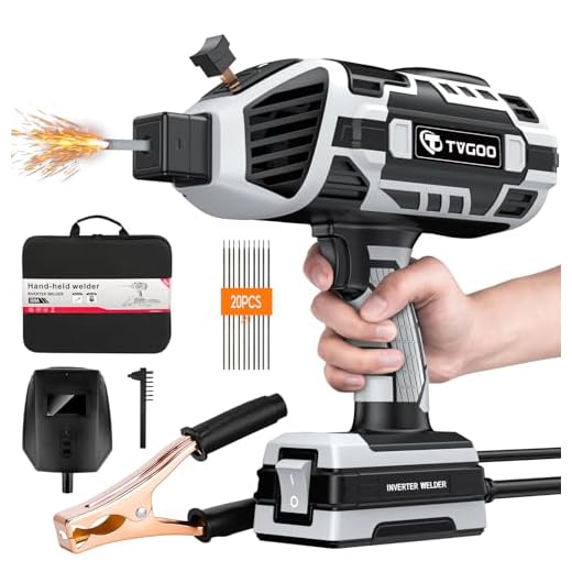 Portable Handheld Welding Machine - 110V IGBT Inverter Handheld Welder, 20-120A Portable ARC Welder, Hot Start & Anti-Stick for 3/32"-1/8" Welding Rods, Father's Day Gift for Men(Grey)