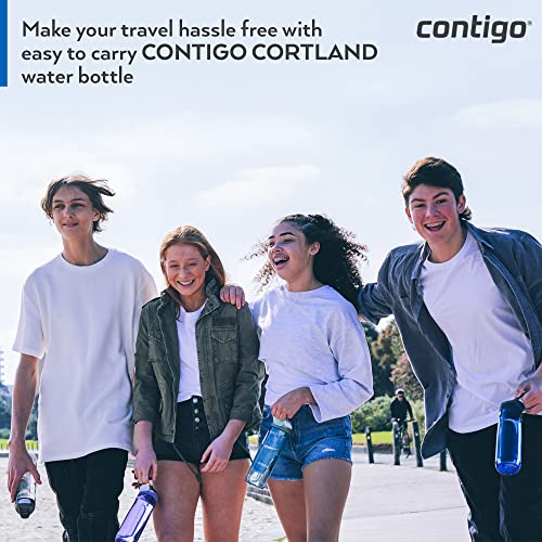 Image of Contigo Cortland Tritan Water Bottle I One Handed Operation, Spill Proof & Leak Proof BPA Free Bottle with Autoseal Technology, 720 ml