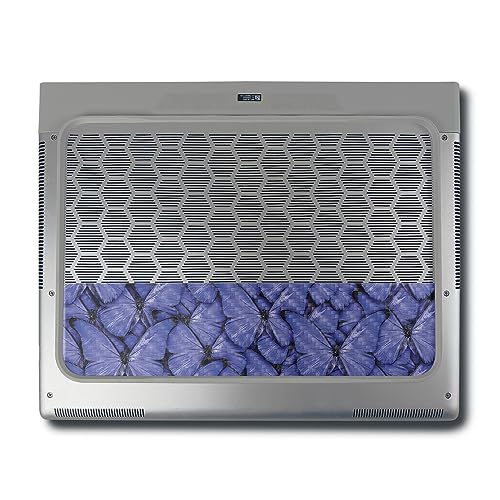 Image of MightySkins Carbon Fiber Skin Compatible with Alienware X16 R1 (2023) Full Wrap Kit - Blue Butterflies | Protective, Durable Textured Carbon Fiber Finish | Easy to Apply | Made in The USA