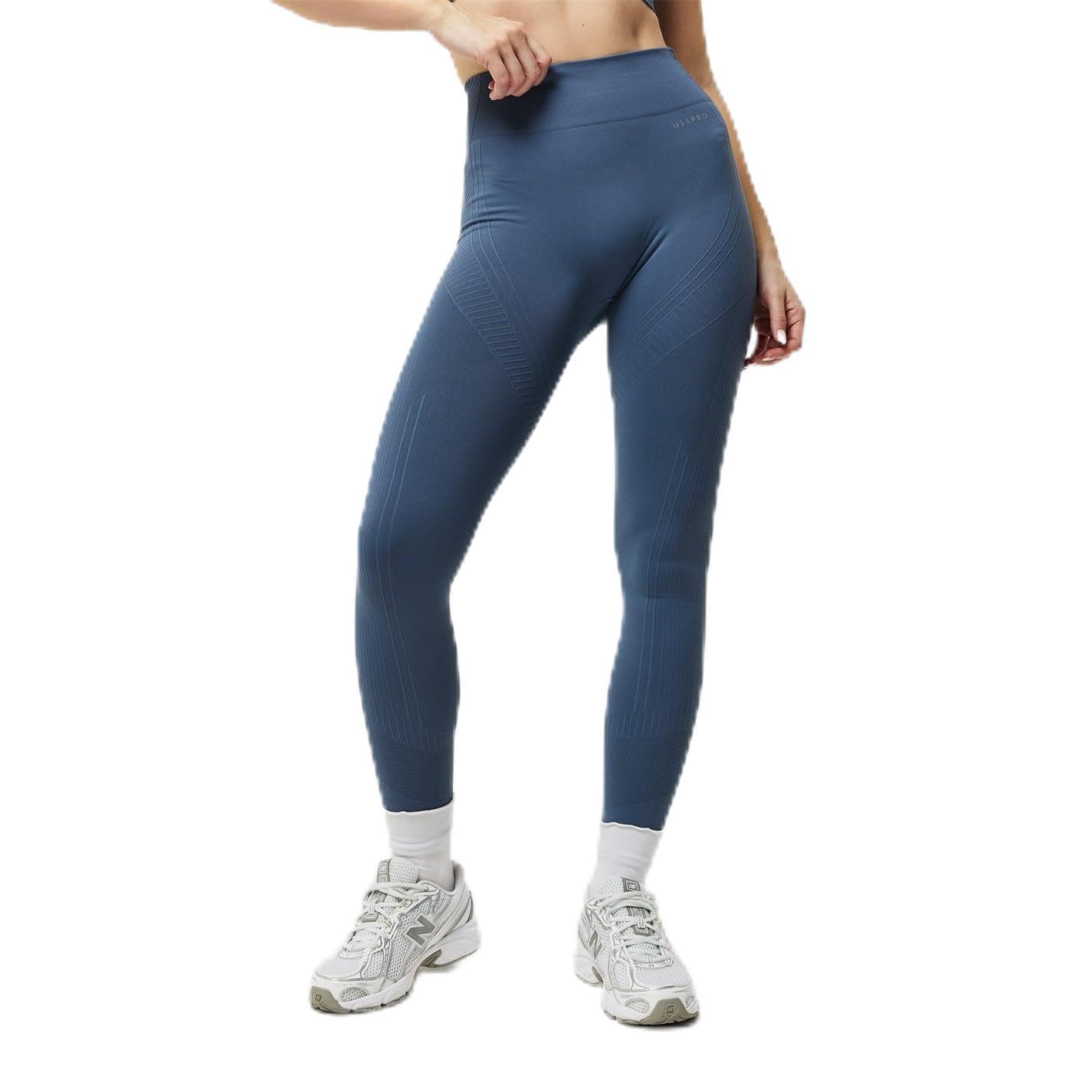 USA Pro Womens High Rise Seamless Tights Storm 16
