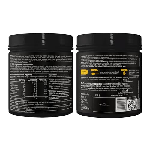 Image of Tata 1mg Creatine Monohydrate 250gm +Tata 1mg Whey Protein Hazelnut Chocolate