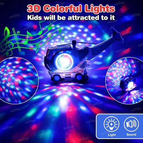 Image of Zest 4 Toyz Musical Helicopter Toy for Kids with Lights & Sound Toy 360 Spinning Rotor Universal Wheel Bump & Go Action Musical Toy for Kids Toys for Boys & Girls Kids Toys (Pack of 1) Random Color
