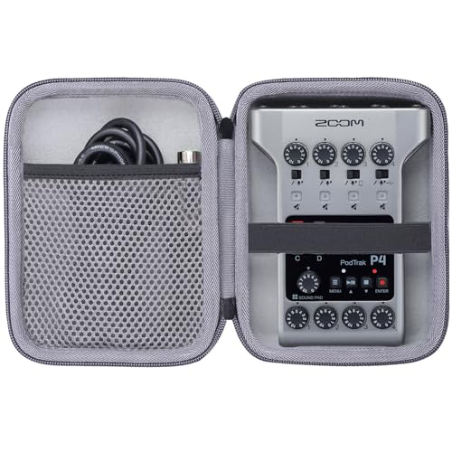 co2CREA for Zoom PodTrak P4 Podcast Recorder Hard Protective Case, Portable Travel Case Replacement
