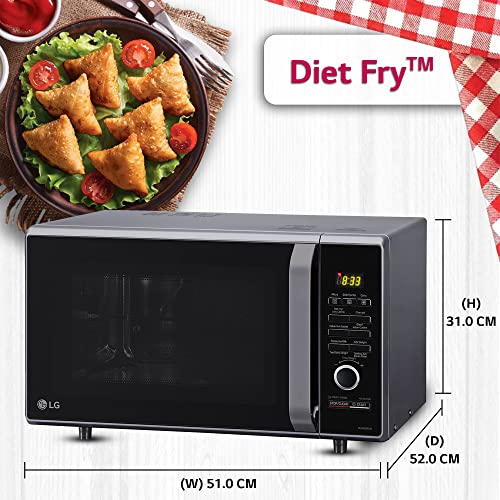 Image of LG 28 L Charcoal Convection Microwave Oven (MJ2886BFUM, Black)