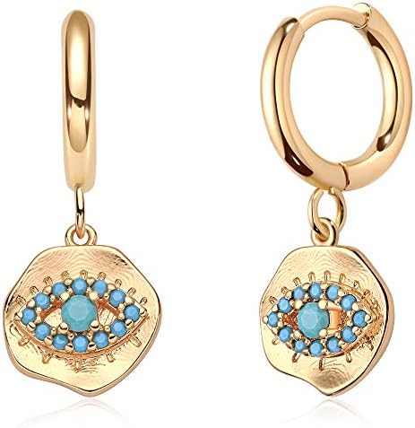 Women Gold Hoop Earrings Huggie Initial Sleeper 14K Gold Plated Small Hypoallergenic Personalized Letter Jewelry Gift A-Z