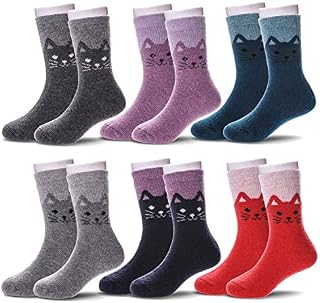 6 Pairs Children's Winter Warm Wool Socks Kids Boys Girls Socks