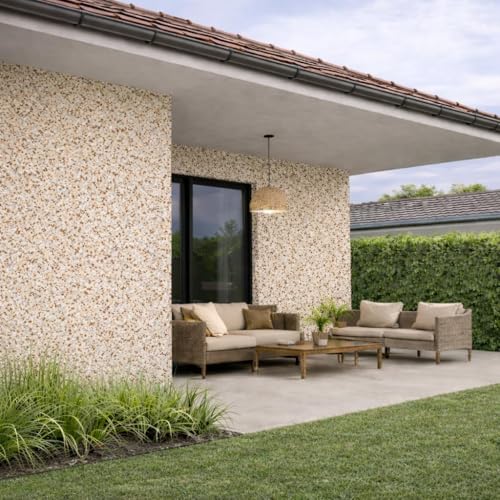 Image of Premium Marble Granules Textured Wall Paint | 100% Natural Shade 3D Stone & Granite Luxury Finish | Decorative Interior & Exterior Wall Texture | Designer Marble Texture for Living Room & Outdoor Walls | No Artificial Colour (D-2023 /English Dragon Fruit, 5 Kg (Pack of 1))