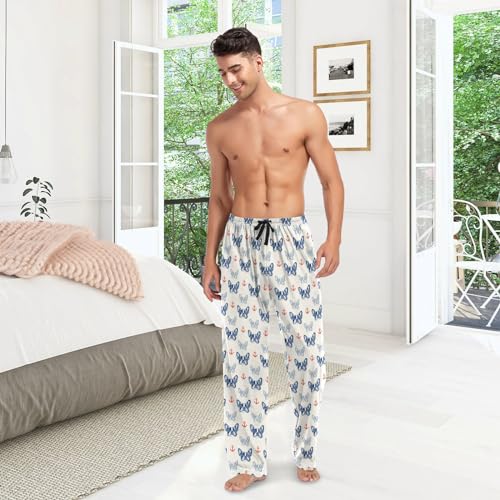 French Bulldog Pattern Mens Pajama Pants Animal Puppy Dog Paw Print Lounge Bottoms Soft Sleep Pants L2