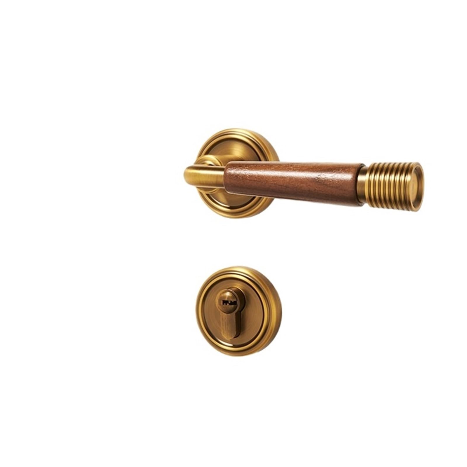 Serrure de poignée de chambre haut de gamme en bronze pour porte intérieure