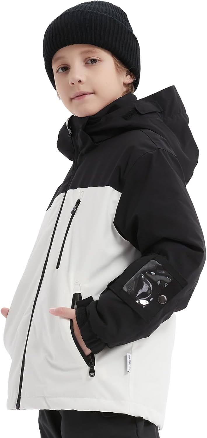 Kids Ski Jacket Waterproof Warm Winter Snow Coat With Hooded Outdoor Snowboarding Skiing Jackets for Girls Boys - Image 2
