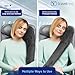TRAVELREST All-in-One Travel Neck Support & Body Pillow - Airplane Pillow for Long Flight Comfort, Travel Essentials, Sleeping Accessories, Memory Foam, Headrest Support Seat for Car (Grey)