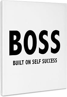 3dRose BOSS BUILT ON SELF SUCCESS Museum Grade Canvas Wrap 8x10