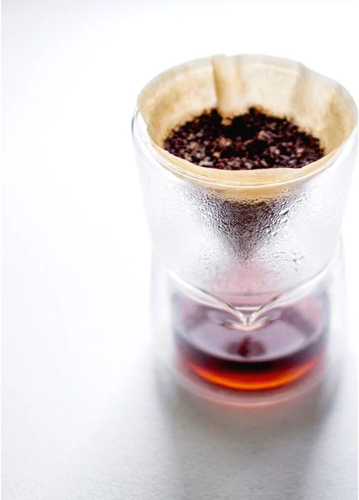 HMM Gaze Dripper & Pot - Pour Over Coffee Maker, Brews 1-2 Cups, Double Wall Glass Construction, Aesthetic Helix Design, Essential for Drip Coffee Lovers