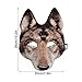 1Pcs Wolf Mask Halloween Half Face Wolf Mask Masquerade Masks for Halloween Christmas Carnival Cosplay Costume Accessories (Brown)