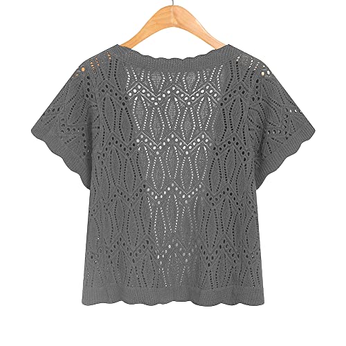 Image of Open Front Summer Cotton Thin Cardigans for Women Lightweight Cropped Cardigan Sweaters for Women