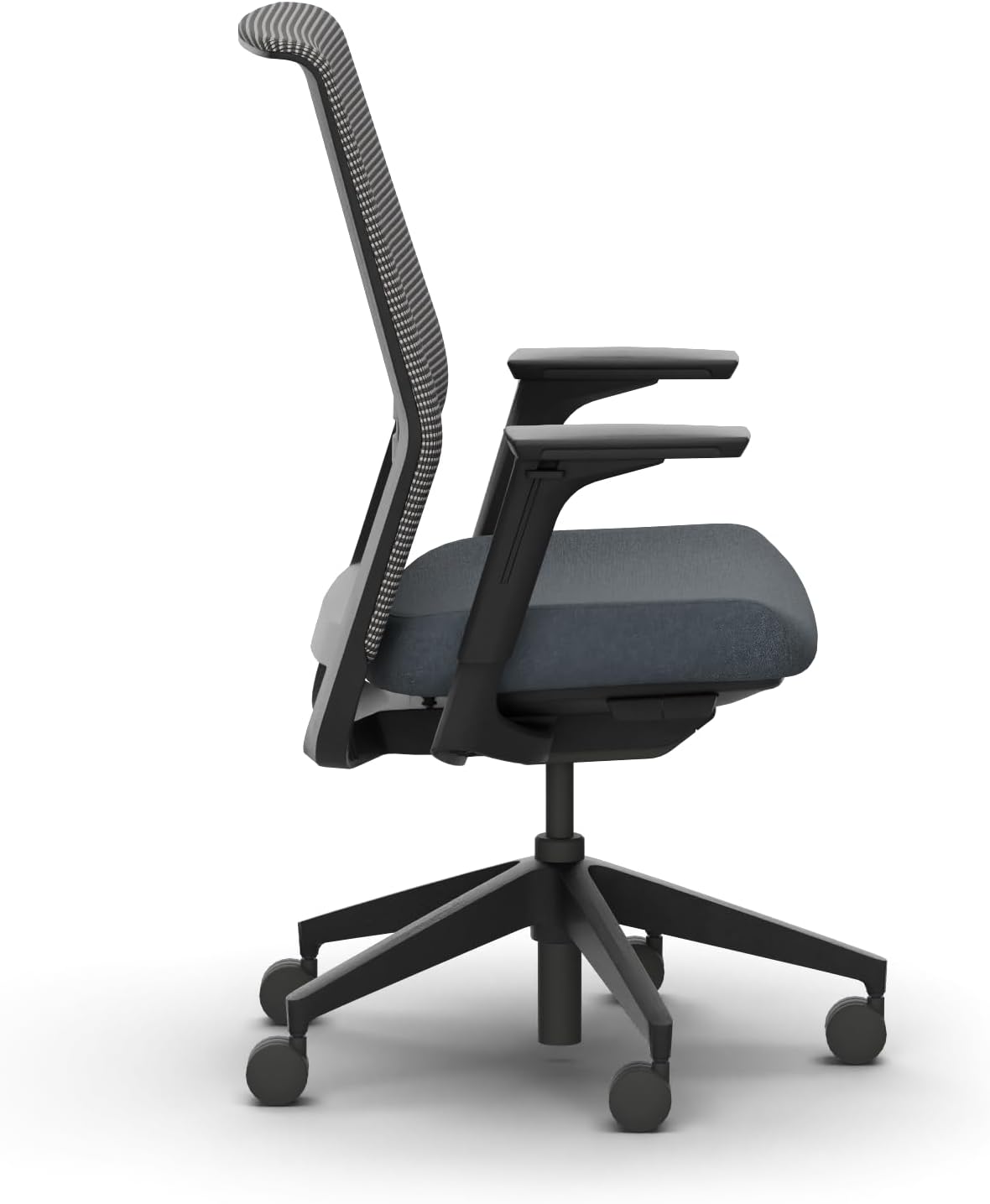 HON Cipher Ergonomic Mesh Office Chair with Lumbar Support, Weight‑Activated Tilt, Adjustable Arms, Swivel Desk Chair for Home Office or Computer Use, Black Frame, Black