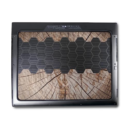Image of MightySkins Carbon Fiber Skin Compatible with Alienware M18 R1 (2023) Full Wrap Kit - Tree Rings | Protective, Durable Textured Carbon Fiber Finish | Easy to Apply & Change Styles | Made in The USA