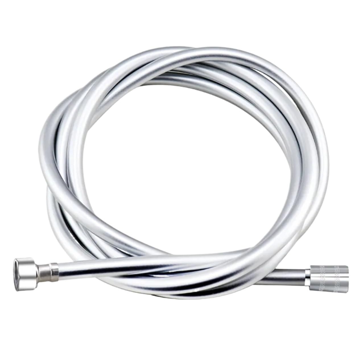 Puyuna 1.5M Silver Shower Hose Pvc Silicone Flexible High Pressure Multilayer Bathroom Multicolor(1.5M Silver)