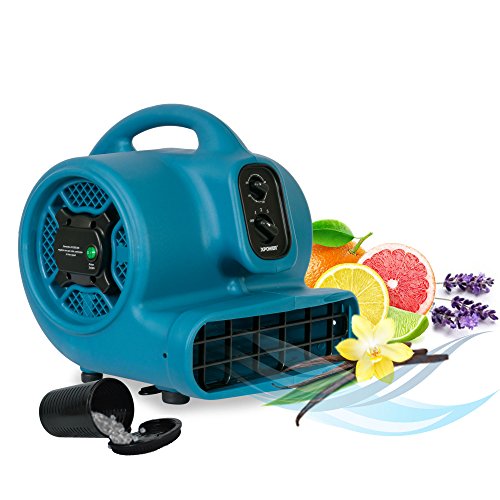 XPOWER P-450NT 1/3 HP Freshen Aire Scented Air Mover with Ionizer & Timer, Blue