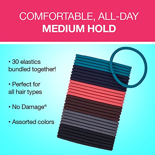 Scunci por Conair Sem Danos Beauty Laços de Cabelo Multicoloridos Grandes Elásticos para Mulheres e
