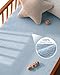 Unnivoll Muslin Crib Sheets for Boys Girls, 100% Cotton Fitted Crib Sheet 2 Pack for Standard Crib and Toddler Mattress, Breathable Soft Baby Sheet 28x52x8in Gradient Blue
