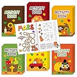 JAPBOR Fall Religious Coloring Books - 24PCS Mini Autumn Christian Activity Color Book Bulk for Kids Party Favors, Thanksgiving Bible Small Colour Pages for Sunday School Church Drawing Painting Games