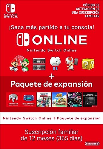 Nintendo Switch Online + Paquete de expansión (Suscripción familiar) - Standard | Nintendo Switch - Código de descarga