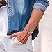 OIDEA Hombre edelsathl Bicicleta Cadena Cabeza de Lobo Pulsera Plata, 12 mm...