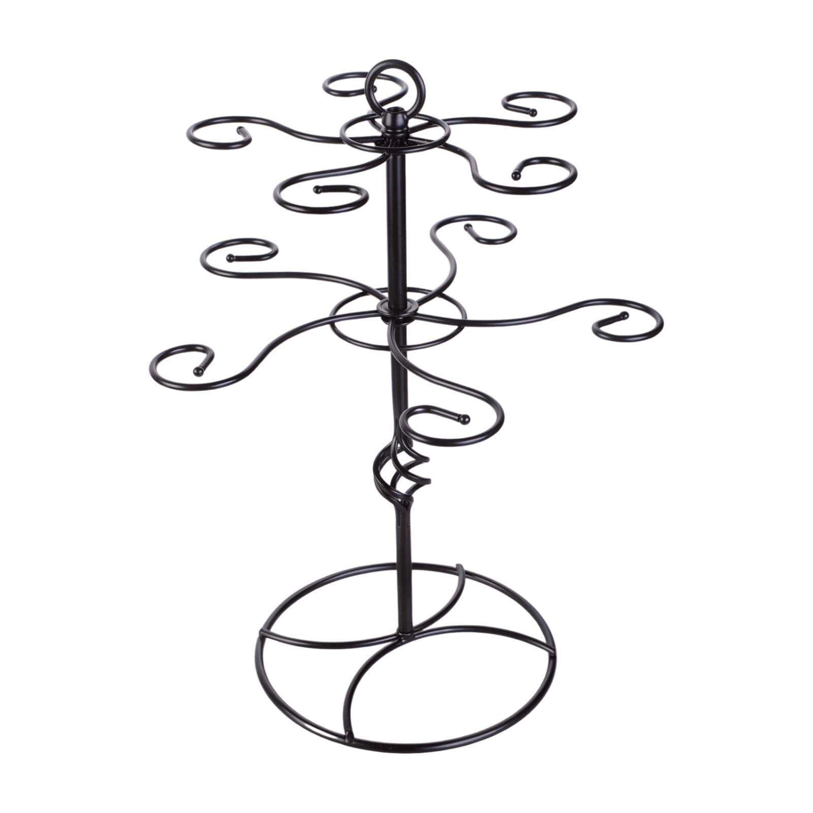 Buxuaaaa Black Metal Wine Glass Rack Modern Wine Glass Holder Freestanding Tabletop Storage Rack Cup Stand Metal Texture For Cups Modern Display