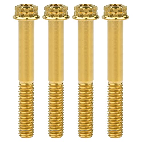 Titanium Flange M10 Bolt (M10x60mm Pitch 1.25mm, Gold)
