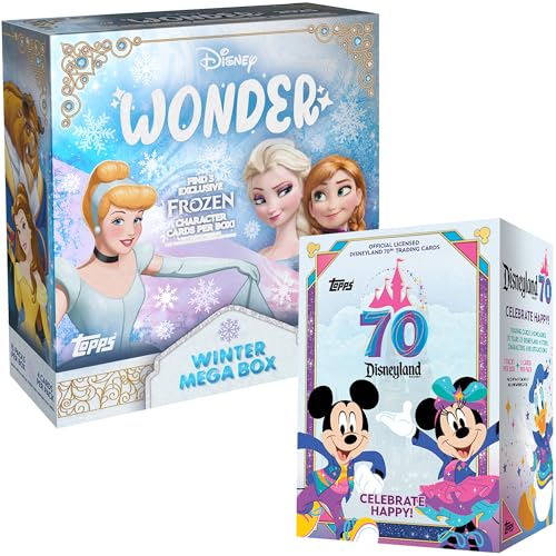 2025 Topps Disney Wonder Mega Box & Disneyland 70th Anniversary Value Box Set - Factory Sealed