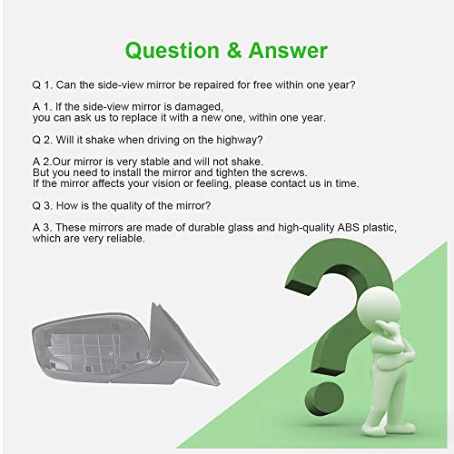 Scitoo Door Mirrors, Fit For Exterior Accessories Mirrors Fit 2008-2012 For For Accord Sedan With Power Adjusting Manul-Folding Features (Passenger Side) #TOP6