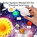 Pllieay Solar System Model Kit, 3D Solar System Kit with Display Board, 17 Foam Balls, 12 Color Pigments, Brushes, Palette, DIY Planets Model Toy for Kids School Science Projects