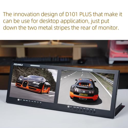 Image of D101 Plus Dual 10.1 inch 4RU Rackmount Monitor 4K HDMI SDI 1920x1200IPS Intuitive Buttons + New menu Interface