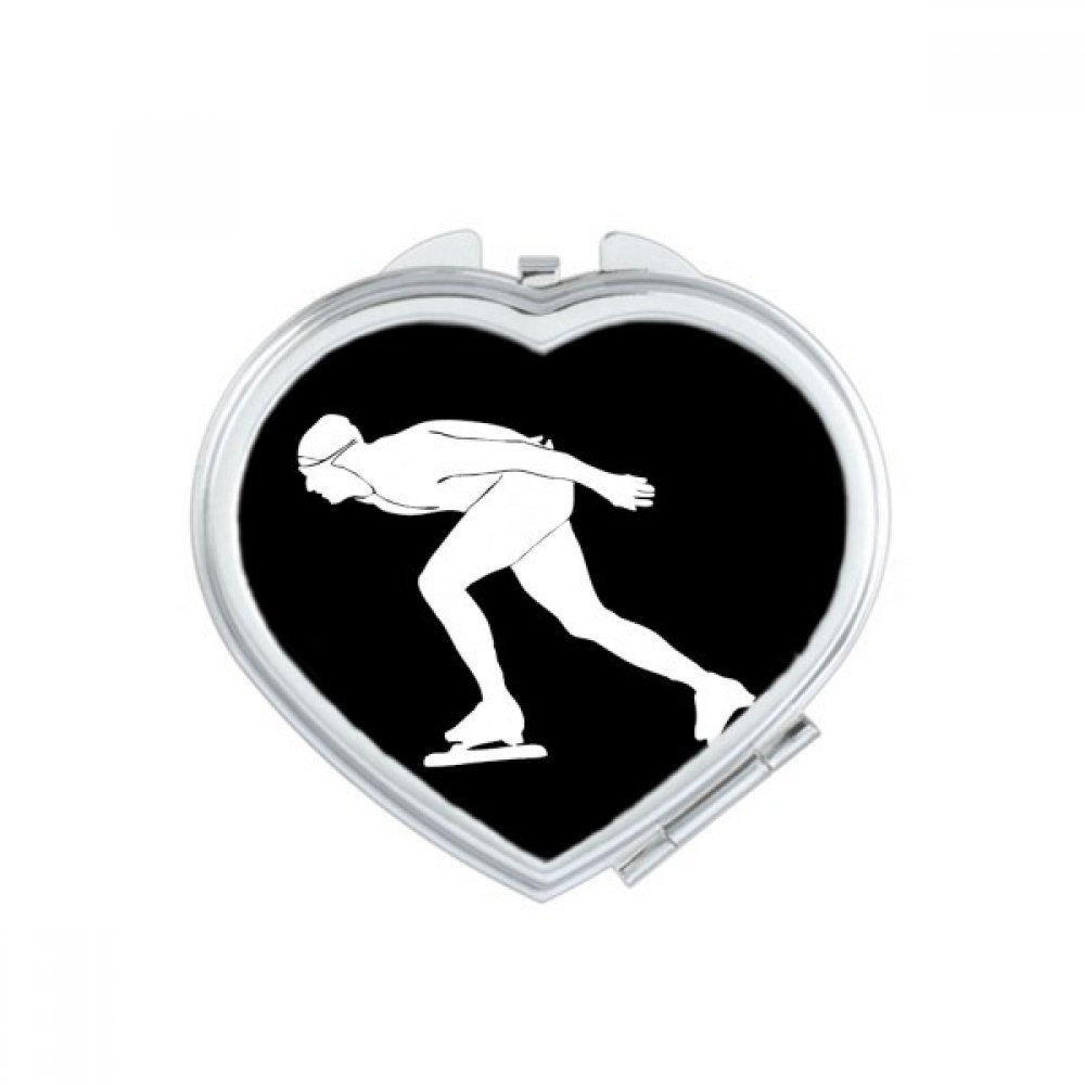 Miroir portable mignon petit cadeau silhouette patinage artistique