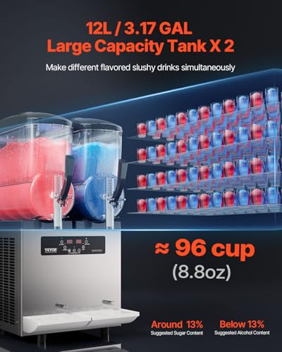 VEVOR XN240B slush eismaschine, Edelstahl + PC + PP – Bild 3