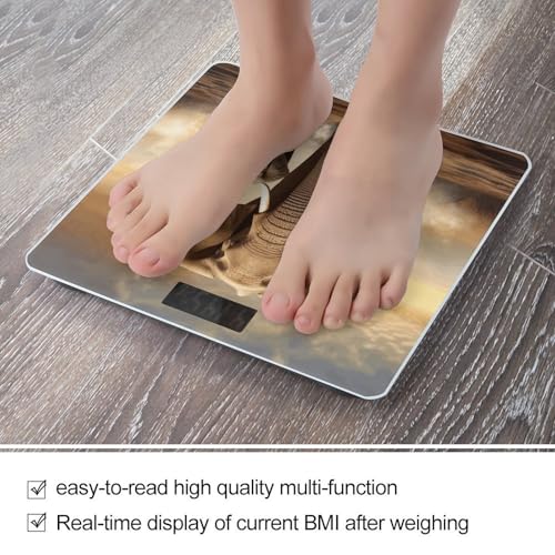 Báscula digital de baño con vidrio templado y LCD 400lb miniatura 5