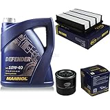 Original SCT Ölfilter Filter Set Inspektionspaket 5 Liter MANNOL Motoröl Defender 10W-40 API SL/CF SCT Germany Luftfilter Ölfilter