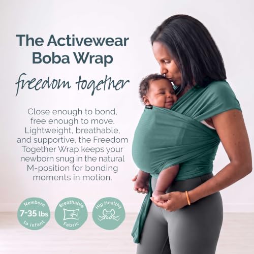 Image of Boba Baby Wrap Carrier Green Mesh